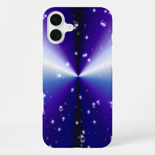 Funda Para iPhone 16 Plus Gotas de lluvia con estrellas en un arcoiris negro