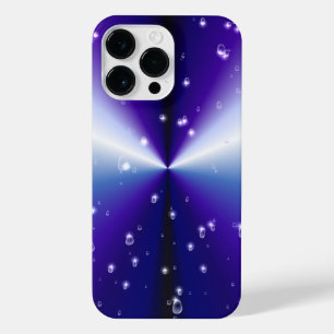 Funda Para iPhone 14 Pro Max Gotas de lluvia con estrellas en un arcoiris negro
