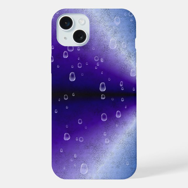 Funda Para iPhone Gotas de lluvia en Arcoíris Púrpura (Reverso )