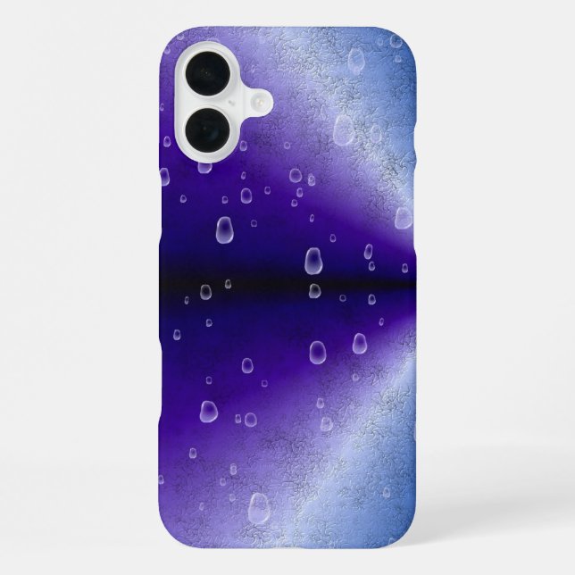 Funda Para iPhone Gotas de lluvia en el arcoiris morado (Reverso )