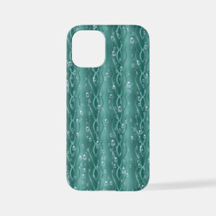 Funda Para iPhone 12 Mini Gotas de lluvia Metalizado verdes