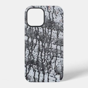 Funda Para iPhone 12 goteo de pintura negra sobre hormigón