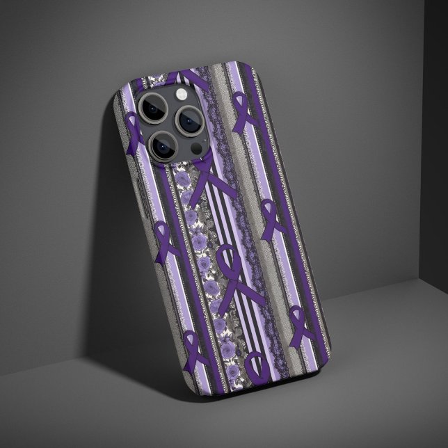 Funda Para iPhone Gothic Lace Floral Lavender Epilepsy Awareness (Subido por el creador)
