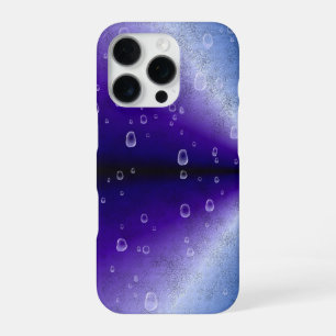 Funda Para iPhone 16 Pro Gotitas de lluvia en Arcoíris Púrpura