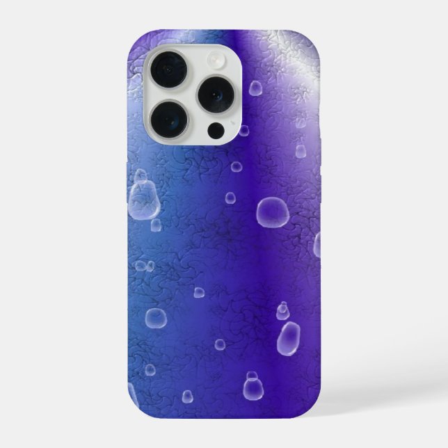 Funda Para iPhone Gotitas de lluvia en Arcoíris Púrpura (Reverso )