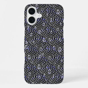 Funda Para iPhone 16 Plus Gotitas de lluvia en metal