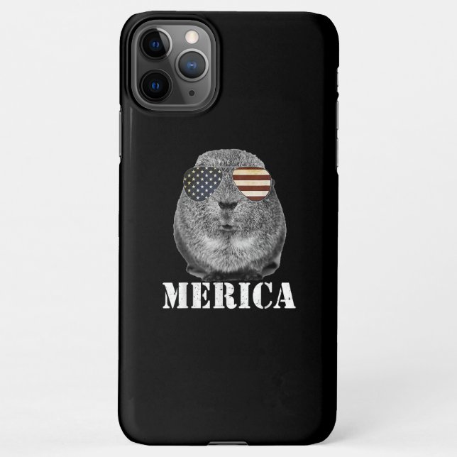 Funda Para iPhone Graciosa Guinea Cerdo Merica Patriótica Ue Glass D (Reverso)