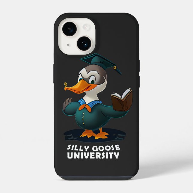 Funda Para iPhone Gracioso estudiante universitario de Goose (Reverso )