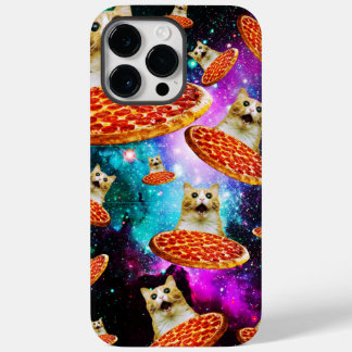 Funda Para iPhone 14 Pro Max Gracioso gatito de pizza espacial