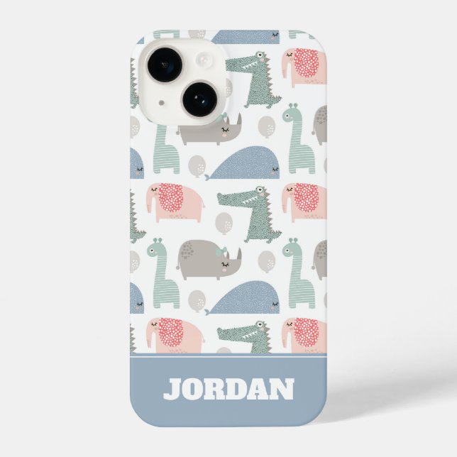 Funda Para iPhone Gracioso patrón animal facial (Reverso )