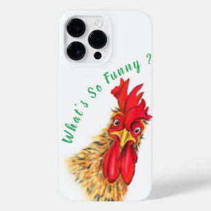 Funda Para iPhone 14 Pro Max Gracioso Rooster Sorprendido