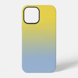 Funda Para iPhone 12 Gradiente amarillo a azul claro mínimo