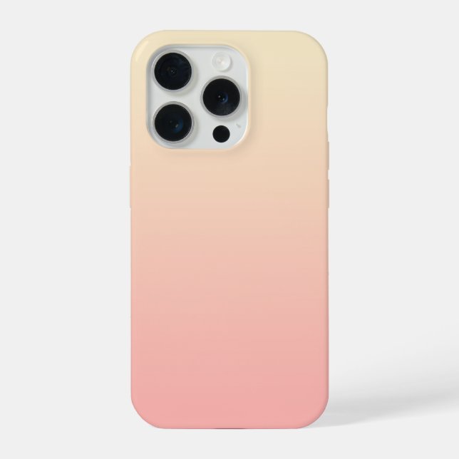 Funda Para iPhone Gradiente Amarillo Claro y Rosa (Reverso )
