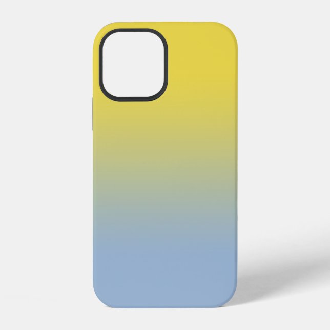 Funda Para iPhone Gradiente Amarillo Mínimo a Azul Claro (Reverso )