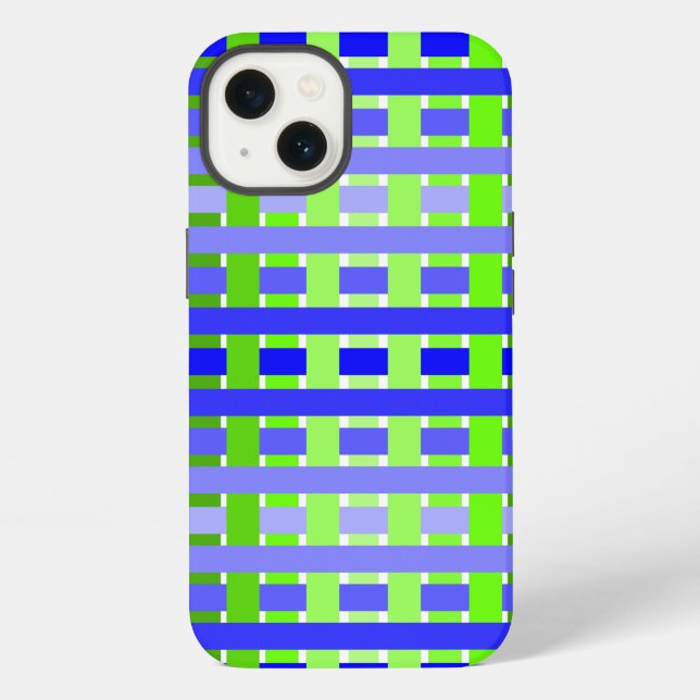 Funda Para iPhone Gradiente azul trenzado (Reverso )