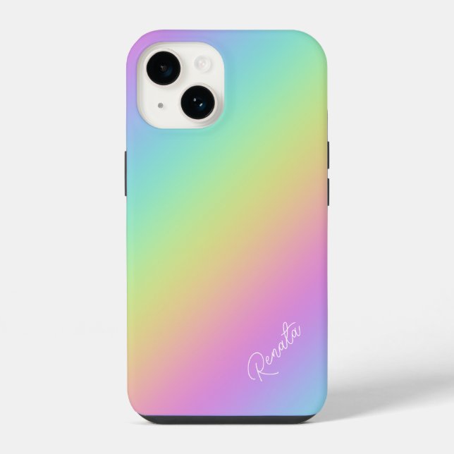 Funda Para iPhone Gradiente de arcoíris  (Reverso )