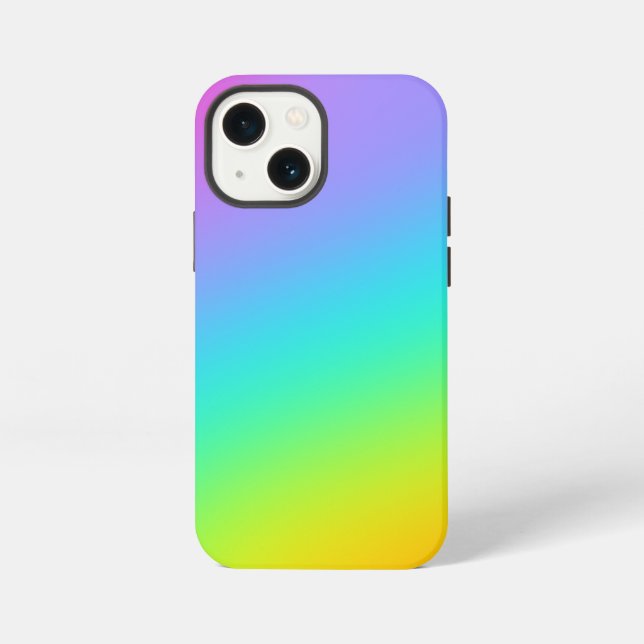 Funda Para iPhone Gradiente de Arcoíris Brillante (Reverso )