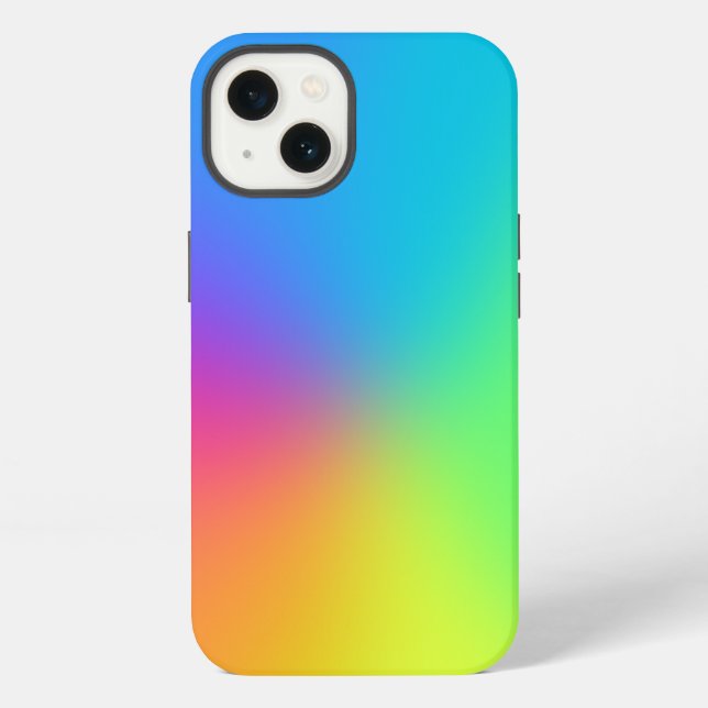 Funda Para iPhone Gradiente de arcoíris vívido (Reverso )