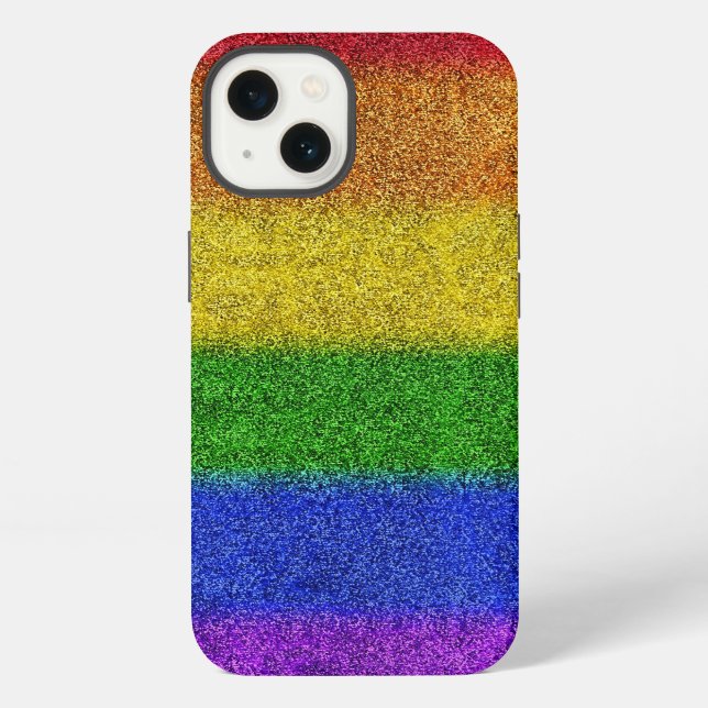 Funda Para iPhone Gradiente de brillo de arcoíris caído (Reverso )