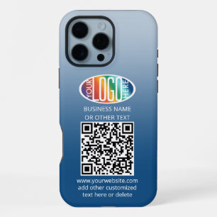 Funda Para iPhone 16 Pro Max Gradiente de color DIY • Logotipo de empresa y cód