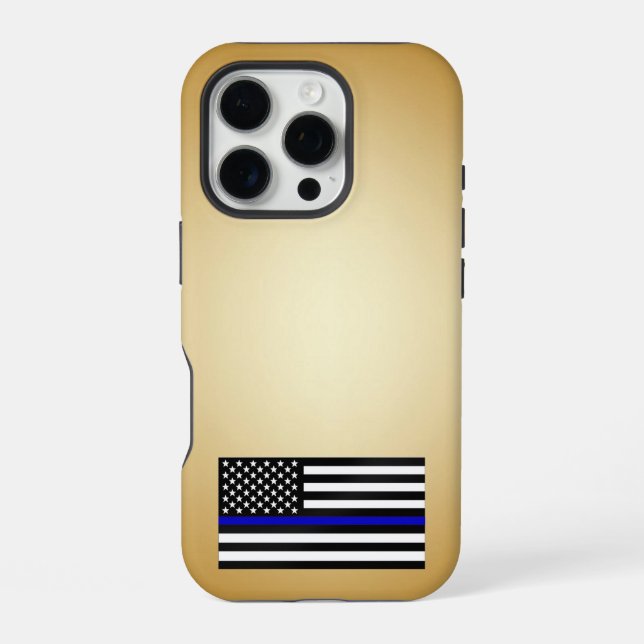 Funda Para iPhone Gradiente de oro de línea roja delgada (Reverso )