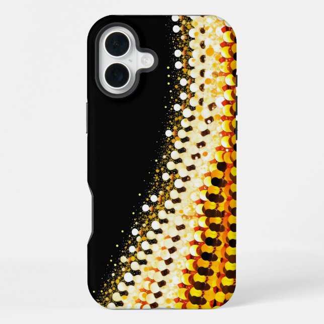 Funda Para iPhone gradiente de plata radiante a dorado cálido (Reverso )