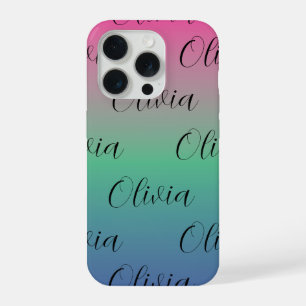 Gradiente de rosa, verde y azul