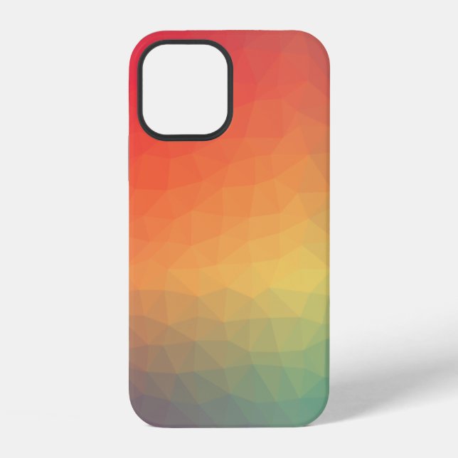 Funda Para iPhone Gradiente geométrico de arcoíris colorido (Reverso )