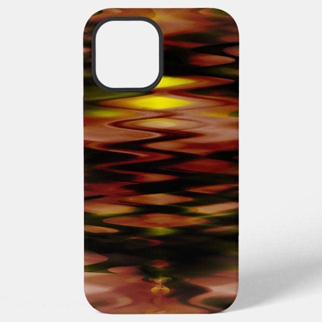 Funda Para iPhone Gradiente marrón a amarillo formando zig-zag abstr (Reverso )