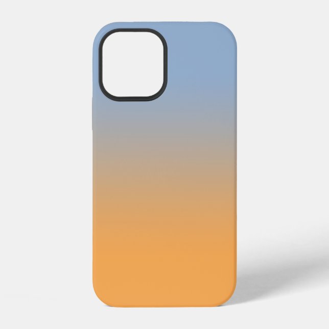 Funda Para iPhone Gradiente Mínimo de Azul Claro a Naranja (Reverso )