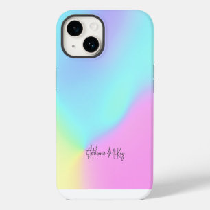 Funda Para iPhone 14 gradiente pastel bonito personalizado
