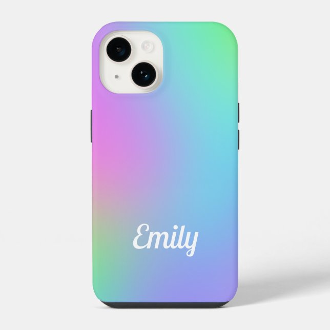 Funda Para iPhone Gradiente Pastel personalizado (Reverso )