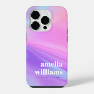 Funda Para iPhone 14 Pro Gradiente pastel rosa púrpura de moda