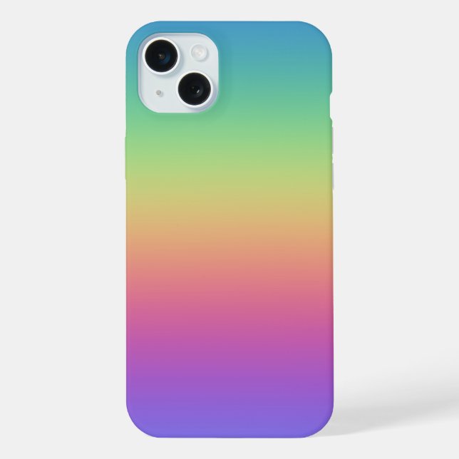 Funda Para iPhone Gradiente profundo del arcoiris (Reverso )