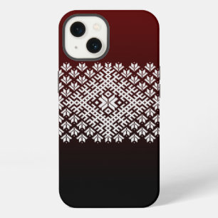 Gradiente rojo y negro y diseño nórdico blanco