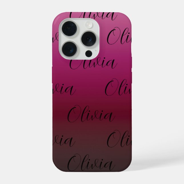 Funda Para iPhone Gradiente rosa vino (Reverso )