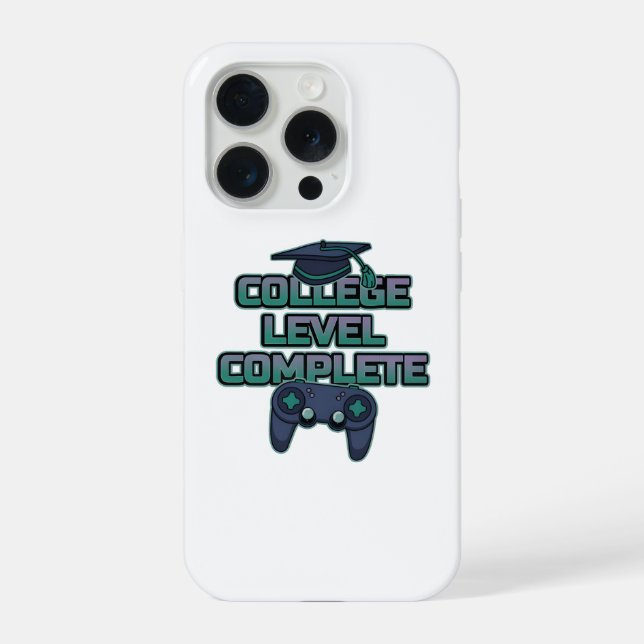 Funda Para iPhone Graduación de Gamer Completo Nivel Universitario N (Reverso )