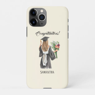 Funda Para iPhone 11Pro Graduación personalizada de acuarela (12)