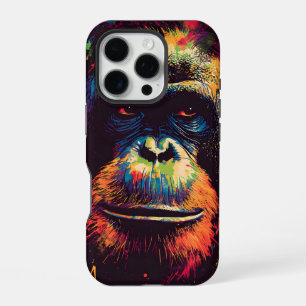 Funda Para iPhone 16 Pro Graffiti salvaje Gorila de la selva urbana