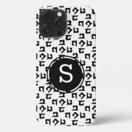 Funda Para iPhone 16 Pro Max Gráficas de máquina de coser iniciales