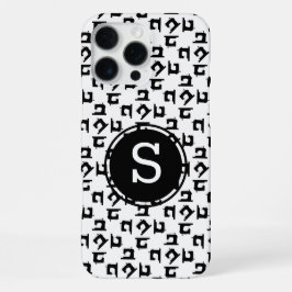 Funda Para iPhone 16 Pro Max Gráficas de máquina de coser iniciales
