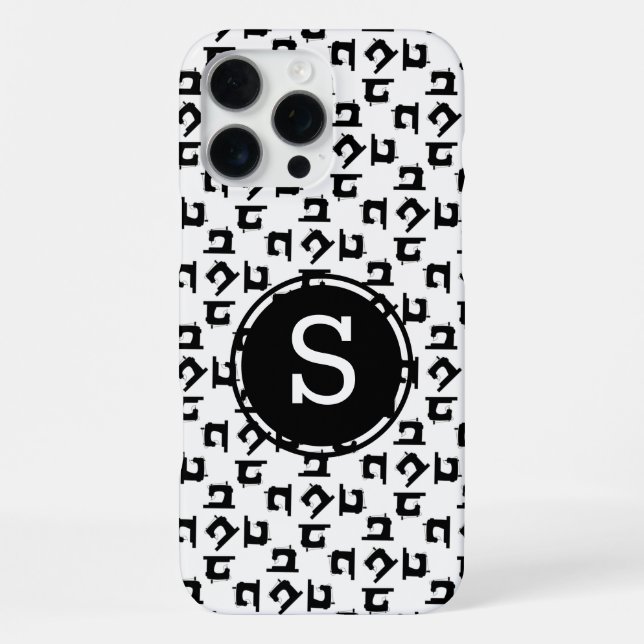 Funda Para iPhone Gráficas de máquina de coser iniciales (Reverso )