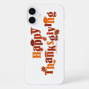 Funda Para iPhone 16 Plus Gráfico brillante y festivo de Acción de Gracias d