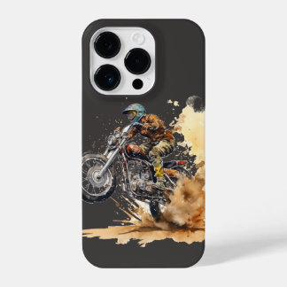 Funda Para iPhone 14 Pro Gráfico de acción de Carreras de Motocross