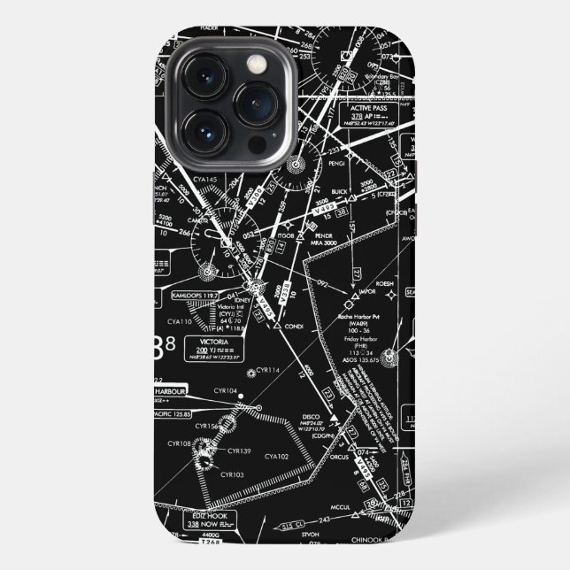 Funda Para iPhone Gráfico de aviación (Reverso )