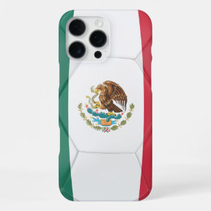 Funda Para iPhone 16 Pro Max Gráfico de Balón de Fútbol con Bandera de México T
