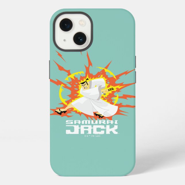 Funda Para iPhone Gráfico de energía de Samurai Jack (Reverso )