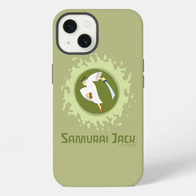 Funda Para iPhone Gráfico de Samurai Jack saltando (Reverso )