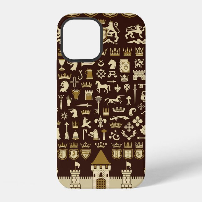 Funda Para iPhone Gran conjunto de elementos heráldicos.  (Reverso )