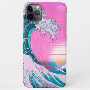 Funda Para iPhone 11Pro Max Gran ola estética de vaporwave desatada al atardec